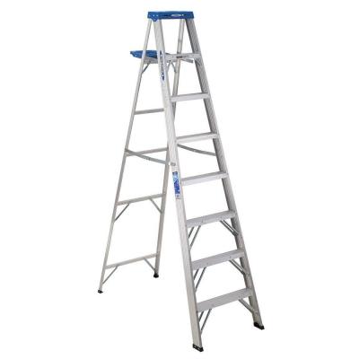 Werner Model # 368 Internet # 100659876 Store SKU # 767529 8 ft. Aluminum Step Ladder with 250 lb. Load Capacity Type I Duty Rating, only $49.98, free pickup at local Homedepot store