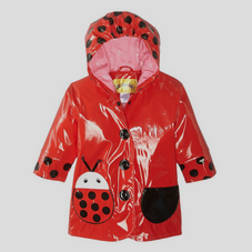Kidorable可愛七星瓢蟲女童雨衣，原價$45.00，現使用折扣碼后僅售$31.96，免運費