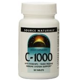 Source Naturals C-1000 with Rosehips 1000 Mg Timed Release, 50 Tablets (Pack of 2) $8.31 Free Shipping