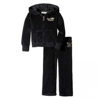 Juicy Couture Little Girls' Black Hooded Set $24.99