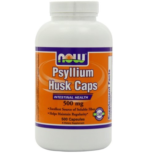 NOW Foods Psyllium Husk 500mg, 500 Capsules, only $8.27