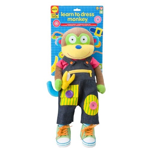 ALEX 宝宝学穿衣小猴玩偶早教玩具，原价$45.50，现仅售$25.60