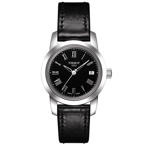 TISSOT Classic Dream Black Dial Black Leather Ladies Watch T0332101605300, only $114.99, free shipping after using coupon code 