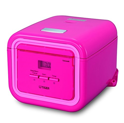 Tiger Corporation JAJ-A55U PP 3-Cup Micom Rice Cooker and Warmer with Tacook Plate, Passion Pink, only $111.07, free shipping after clipping coupon