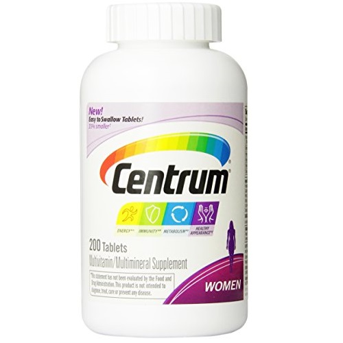 Centrum Multivitamin for Women, Multivitamin/Multimineral Supplement with Iron, Vitamins D3, B and Antioxidants - 200 Count , ONLY $10.09, free shipping after using SS