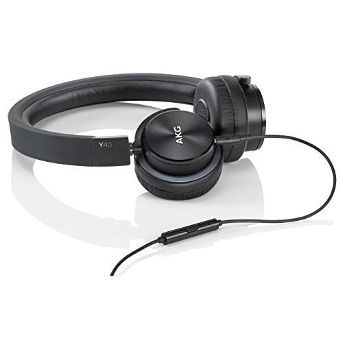 AKG Y40 Black Mini On-Ear Headphone with Remote/Microphone and Detachable Cable, Black, only $69.94, free shipping