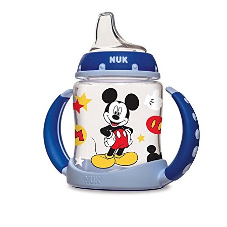 史低價！NUK  Disney迪斯尼系列 米奇 雙把手 寶寶鴨嘴學飲杯，5 oz/150ml，原價$9.99，現僅售$6.91 