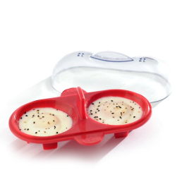 Norpro Silicone Microwave Double Egg Poacher, Red $8.06