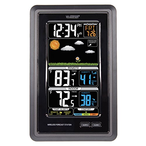 La Crosse Technology S88907 Vertical Wireless Color Forecast Station with Temperature Alerts, only $35.00