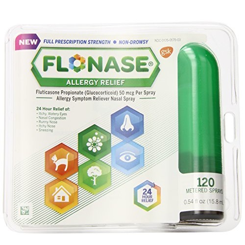Flonase 24hr Allergy Relief Nasal Spray, Full Prescription Strength, 120 sprays , only $15.38