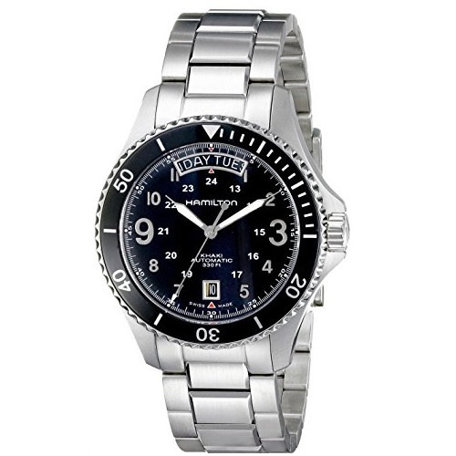 史低價！Hamilton 漢米爾頓Khaki Navy卡其 海軍系列H64515133男士自動機械腕錶，原價$695.00，現僅售$439.37，免運費