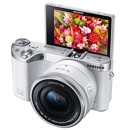 Samsung NX500 28 MP Wireless Smart Mirrorless Digital Camera with 16-50mm Power Zoom Lens (White), only $597.99, free shipping