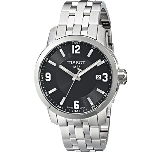 史低价！Tissot天梭 T0554101105700  不锈钢男士石英手表，原价$450.00，现仅售$259.00，免运费。或$249.00（Jomashop）