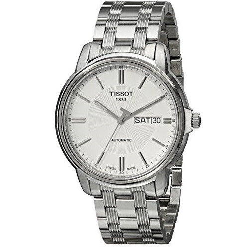 Tissot Men's T0654301103100 Automatic III Analog Display Swiss Automatic Silver Watch, only $359.99, free shipping