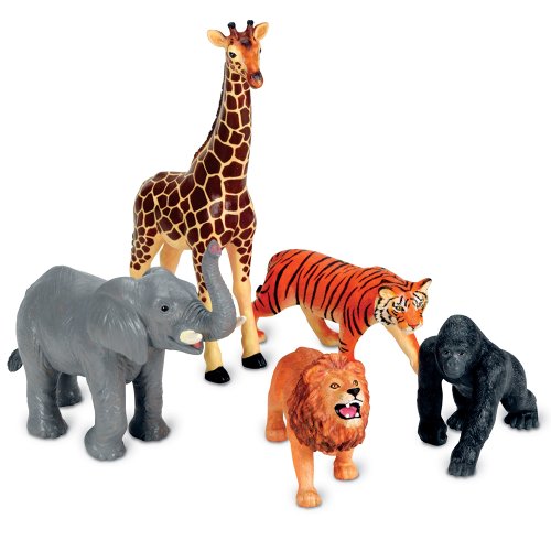 史低價！Learning Resources大型野生動物玩具五件套，原價$29.99，現僅售$11.09 