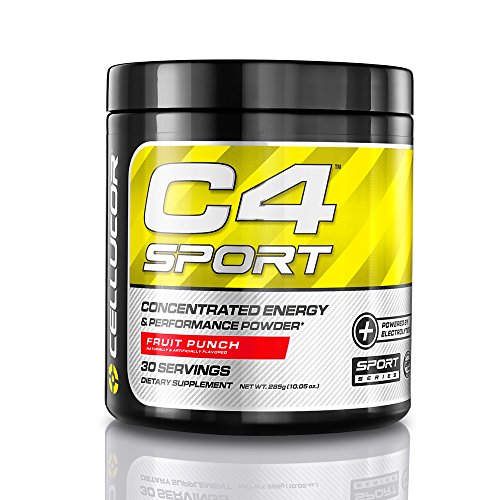 Cellucor C4 Sport Concentrated Energy and Performance Powder, Fruit Punch, 285 Gram, only $19.92