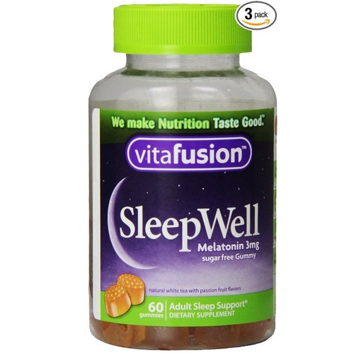Vitafusion助睡眠成人咀嚼软糖， 60粒/瓶，共3瓶，原价$22.49，现仅售$17.53