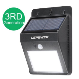 LEPOWER S3 Brighter and Bigger Solar Lights Led Motion Sensor Light $14.99