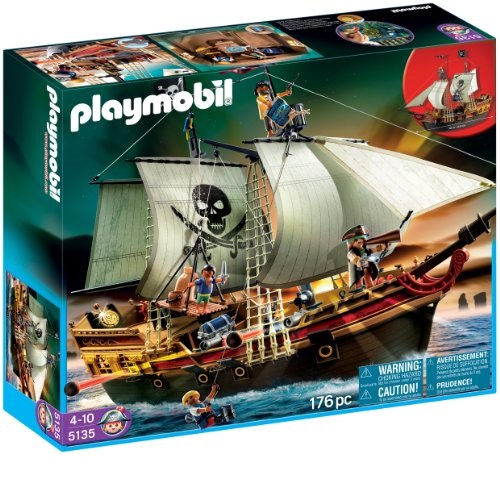 史低价！PLAYMOBIL超逼真海盗船玩具，原价$89.99，现仅售$44.98
