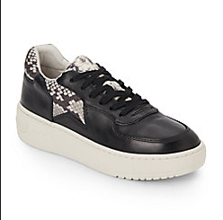 Saks Off 5th: Ash Fool Snake-Print Trimmed Leather Platform Sneakers$99.99+ Free Shipping With Code