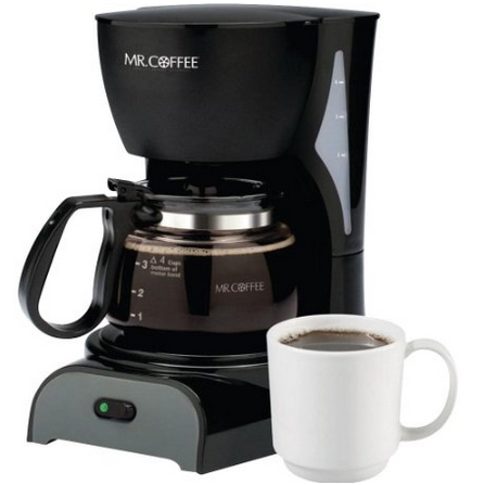 史低价！Mr. Coffee DR5 4杯容量简易咖啡机$8.26