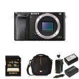 Sony Alpha a6000 Mirrorless Digital Camera - Body only Deluxe Bundle $398 FREE Shipping