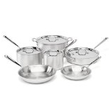 All-Clad 700362 MC2 Professional Master Chef 2 Stainless Steel Tri-Ply Bonded Cookware Set, 10-Piece, Silver $221.69 FREE Shipping