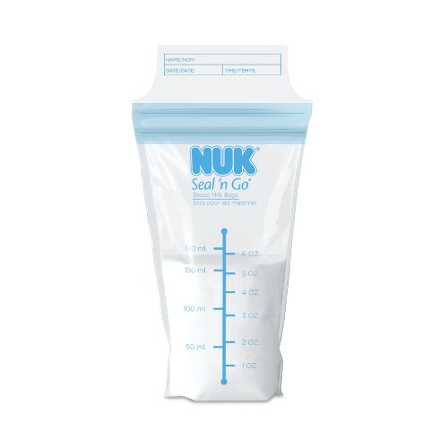 NUK 雙拉鏈密封設計母乳儲藏袋 ，6 oz， 100個裝，原價$18.99，現僅售$9.98
