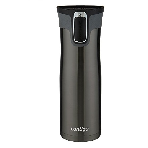 Contigo AUTOSEAL West Loop Stainless Steel Travel Mug with Easy-Clean Lid, 20-Ounce, Black, only $12.99