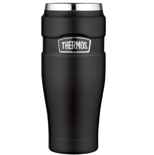 Thermos Stainless Steel King 16 Ounce Travel Tumbler, Matte Black, only $16.10
