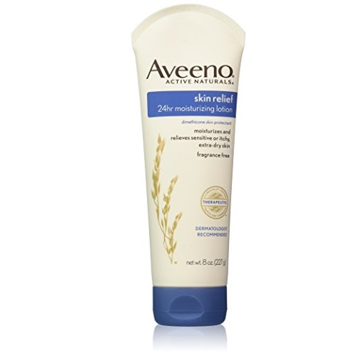 Aveeno Skin Relief 24-Hour Moisturizing Lotion for Sensitive Skin with Natural Shea Butter & Triple Oat Complex, Unscented Therapeutic Lotion for Extra Dry, Itchy Skin, 8 fl. oz only $4.12