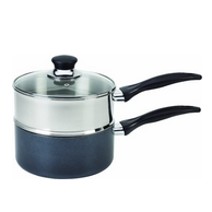 T-fal A90996 Specialty Stainless Steel Double Boiler with Phenolic Handle Cookware, 3-Quart, Silver $21.95