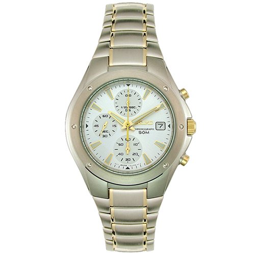 閃購！Seiko精工SND583 雙色調 男士三眼式石英計時手錶，原價$295.00，現僅售$79.99，免運費