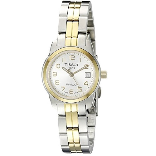Tissot Women's T0492102203200 PR 100 Two-Tone Silver Dial Watch, only $225.88, free shipping after using coupon code 