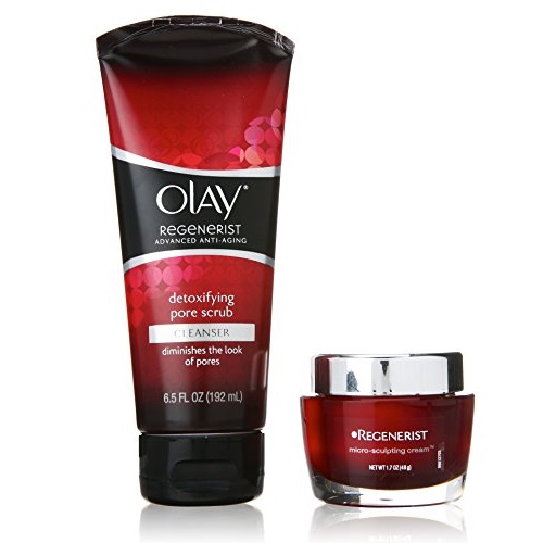Olay Regenerist Micro-Sculpting Cream And Detoxifying Pore Scrub Duo Pack 1 Kit , only $18.71, free shipping after using SS