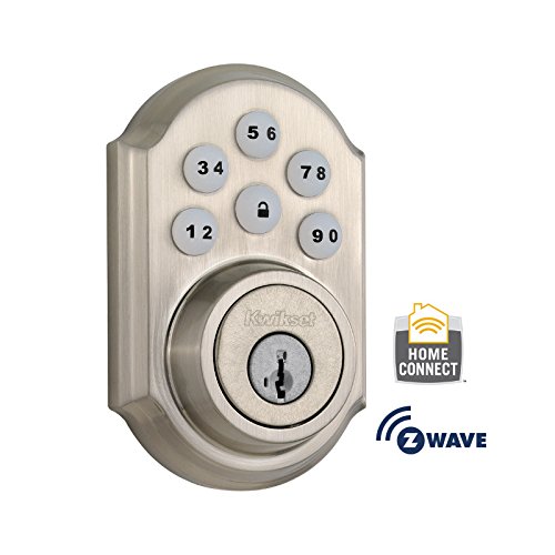 Kwikset 910 Z-Wave SmartCode Electronic Deadbolt featuring SmartKey in Satin Nickel, only $112.99, free shipping