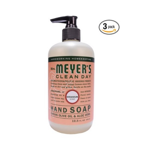 Mrs. Meyer's Hand Soap, Geranium, 12.5 Fluid Ounce (Pack of 3) , only $8.18 , free shipping after clipping coupon and using SS