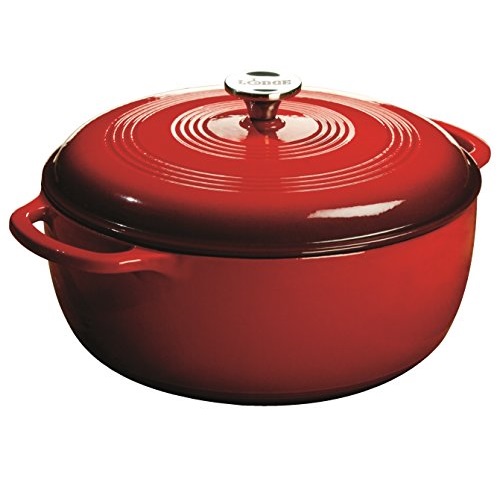 Lodge EC7D43 Enameled Cast Iron Dutch Oven, 7.5-Quart, Island Spice Red, only $52.74 , free shipping