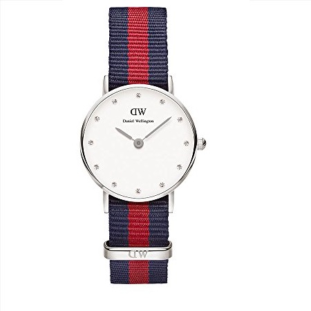 DANIEL WELLINGTON Classy Oxford White Dial Multi-Color Nylon Strap Ladies Watch Item No. 0925DW, only $56.99, free shipping after using coupon code