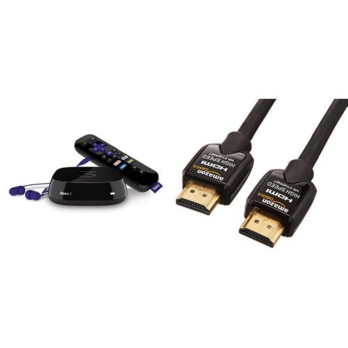 Roku 3 (4230R) with Voice Search and 6.5 Foot Cable Bundle, only $74.99, free shipping