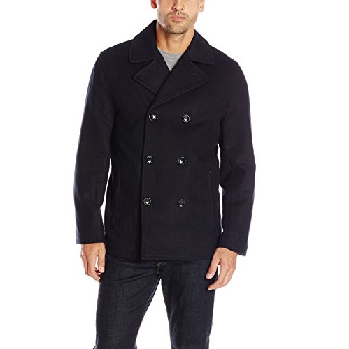 London Fog Men's Austin Double Breasted Wool Pea Coat, only $60.00 , free shipping