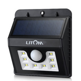 Litom Super Bright 8 LED Solar Powered Wireless Security Motion Sensor Light  $12.95