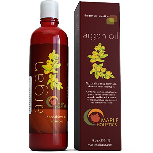 Argan Oil Shampoo, Sulfate Free, 8 oz. - With Argan, Jojoba, Avocado, Almond, Peach Kernel, Camellia Seed, and Keratin - 100% Safe for Color Treated Hair, only $8.00
