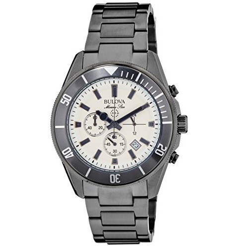 Bulova Men's 98B205 Analog Display Japanese Quartz Gray Watch, only $129.65, free shipping