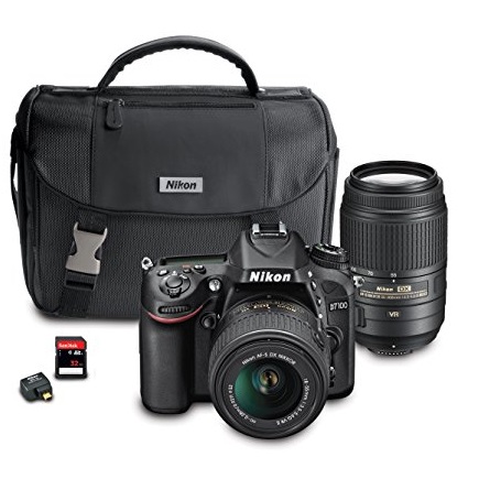 Nikon D7100 DX-Format Digital SLR Camera Bundle with 18-55mm and 55-300mm VR NIKKOR Zoom Lenses, only $996.95, free shipping