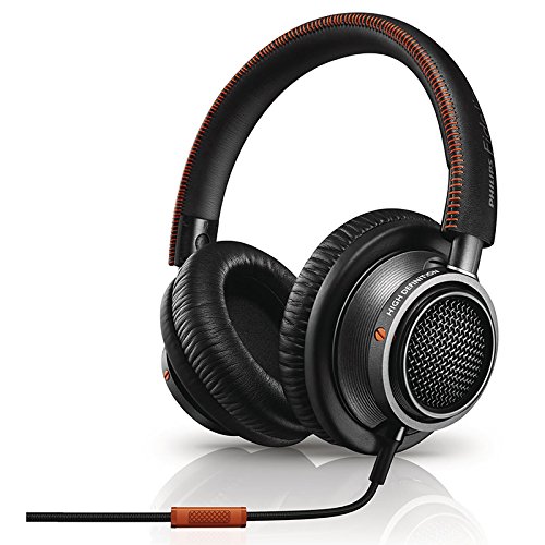 Philips L2BO/27 Fidelio High Fidelity Headphones with Mic and Memory foam cushioning, Black/Orange, only $54.71 free shipping