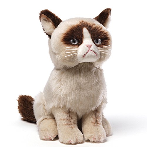 Gund Grumpy Cat 不爽貓毛絨公仔，原價 $21.99，現僅售$14.56