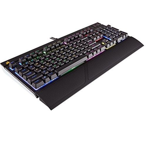 史低价！Corsair海盗船 STRAFE RGB Cherry MX红轴多彩背光机械键盘 (CH-9000227-NA)，原价$149.99，现仅售$109.99，免运费