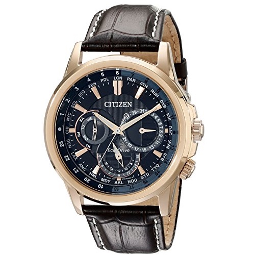 Citizen Men's BU2023-04E Calendrier Gold-Tone Watch with Leather Band, only $144.30, free shipping