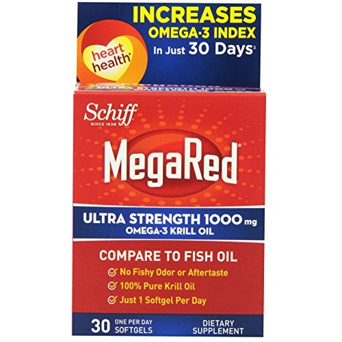 MegaRed Ultra Strength Omega 3 Krill Oil 1000mg Supplement, 30 Count, only $19.54 